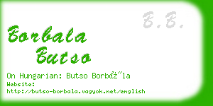 borbala butso business card